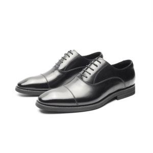 Chaussures en cuir pour hommes, mocassins formels d'affaires à enfiler, en cuir pleine fleur, construction en trois parties, style britannique, chaussures de mariage - Product Image 2
