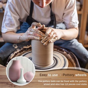 Multifunctional Pottery Bats Wheel <strong>Clay</strong> Artists Pottery Wheel Bats Wedging Board Pottery Sculpture Base <strong>Plate</strong> - Product Image 6