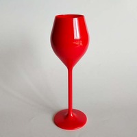 4.5oz LOGO personnalisable pour Restaurant, verres en plastique, grands verres à Champagne colorés en acrylique, verres à vin rouge en plastique ps
