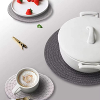 Sets de table ronds tressés, sets de table de cuisine, dessous de plat pour casseroles et poêles chaudes