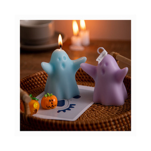 Bougie fantôme d'Halloween en cire de paraffine végétale, bougies parfumées en vrac pour la décoration - Product Image 6