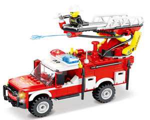 KAZI Nouveau Camion de Pompiers à Blocs de Construction, Cadeau de Noël, Compatible avec Toutes les Grandes Marques, Jouet Éducatif pour Enfants - Product Image 2