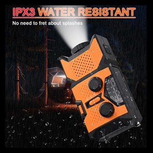 <span class=keywords><strong>Radio</strong></span> d'urgence à énergie solaire portable avec lampe de poche à manivelle et batterie externe 2000mAh pour cadeau de survie en camping - Product Image 6