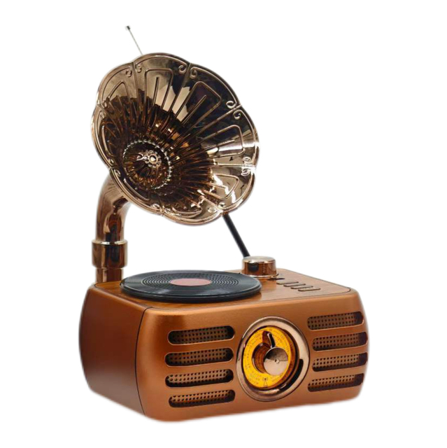 ELETREE FX-2538B Retro Gramophone Style BT Speaker AM/FM/SW Radio MP3 Player with RGB Light