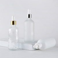 Bouteille en verre et opale vide Offre Spéciale de 100ml avec compte-gouttes pour emballage de soins de la peau cosmétique d'huile essentielle