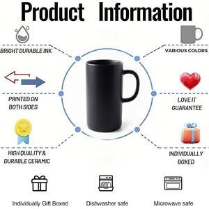 Wholesale 660 ml Simple <b>Plain</b>-colored Ceramic Cups Customizable Logo Bulk <b>Mugs</b> Porcelain Thermal Transfer Printing Heat Coated - Product Image 2