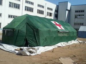Grande tente d'urgence pour abri de secours en cas de catastrophe, logement temporaire, toile double couche en coton imperméable >3000mm, installation rapide - Product Image 2