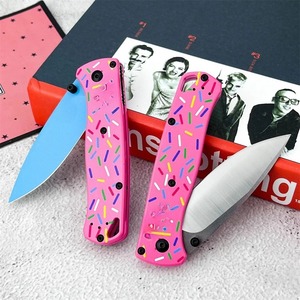 Cuchillo plegable BM 535 Donut, hoja de acero inoxidable D2, mango G10, EDC, para acampar al aire libre, caza, herramientas de corte y supervivencia, regalo de Navidad - Product Image 3