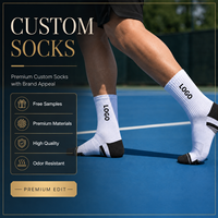 Chaussettes de sport athlétiques mi-mollet pour hommes, avec logo personnalisé, respirantes, en maille, talon et bout rembourrés, pour le basketball et la course à pied