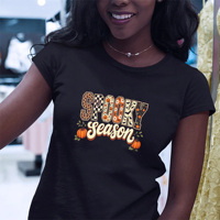 Transferts thermiques DTF personnalisés prêts à poser, impressions sérigraphiées, motifs d'Halloween, autocollants, sérigraphie pour t-shirts