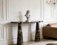 Meubles d'entrée modernes et minimalistes de luxe, table d'entrée en marbre, table console en marbre naturel