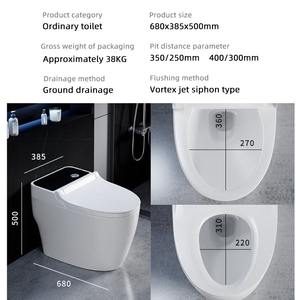 Гостиничный туалет без электричества, унитаз с биде - Product Image 6