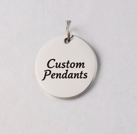 Pendentifs ronds personnalisés YML& 6-30MM en acier inoxydable, pendentifs vierges pour nom, motif, logo, breloques personnalisées pour la fabrication de bijoux