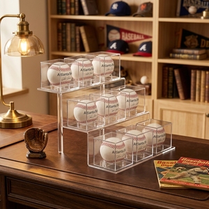 Boîte <span class=keywords><strong>de</strong></span> présentation <span class=keywords><strong>de</strong></span> baseball transparente en acrylique, support <span class=keywords><strong>de</strong></span> rangement, étanche, anti-poussière, personnalisable avec logo pour collection sportive - Product Image 2