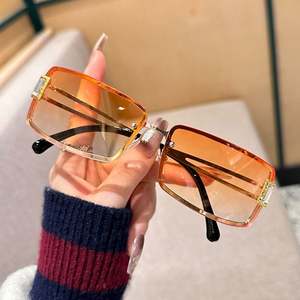 Gafas de Sol Cuadradas de Diamantes de Lujo Vintage 2025, UV400, Estilo Y2K Punk, Montura Metálica - Product Image 2