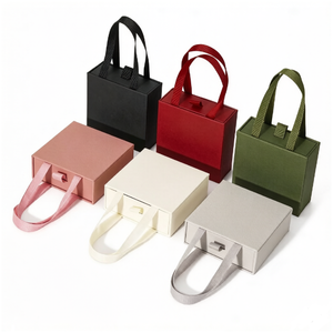 Boîte de rangement pour bijoux rectangulaire avec couvercle et poignée, design élégant de couleur unie pour l'organisation des bijoux - Product Image 2