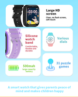 Reloj Inteligente para Niños con Pantalla Táctil, Tarjeta SIM 4G, Despertador, Pantalla IPS Cuadrada, Color Rosa