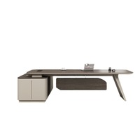 Ensemble de chaise de bureau de direction moderne et grande pour bureau à domicile, caractéristiques modulaires convertibles, bureau d'ordinateur en MDF peint, bureau de direction