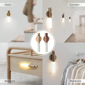 Wholesale LED USB <b>Wireless</b> Wood Stick Night Light Motion Sensor Wall <b>Lamp</b> Corridor Cabinet Decor Home - Product Image 4