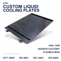 Plaque de refroidissement liquide en aluminium personnalisée Meijie, connecteur rapide, plaque froide refroidie par eau, dissipateur thermique, radiateur, refroidisseur de module de batterie EV