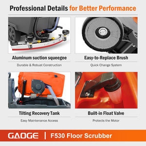GAOGE F530 US Stock Lithium Battery <b>Walk</b> Behind Floor Scrubber <b>Machine</b> Commercial Floor Cleaning Equipment - Product Image 3