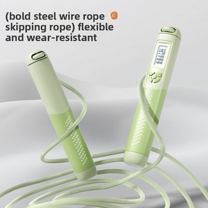 <span class=keywords><strong>Corde</strong></span> à <span class=keywords><strong>sauter</strong></span> intelligente rechargeable par USB, avec <span class=keywords><strong>musique</strong></span> et messages vocaux, <span class=keywords><strong>corde</strong></span> à <span class=keywords><strong>sauter</strong></span> sans fil professionnelle lestée, compteur numérique LED - Product Image 3