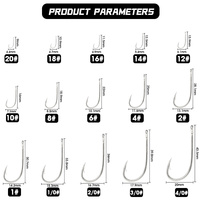 Hameçons Porte-Appâts à Longue Hampe et Pointe Bec, Boîte d'Hameçons Jig Déportés avec 2 Barbillons Porte-Appâts