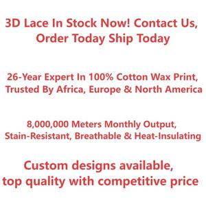 Esta es una tela de encaje africana soluble en agua, también conocida como encaje guipur o tela Aso Ebi en Nigeria, textiles africanos. - Product Image 2