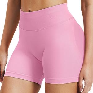 Custom Women's Gym Booty Shorts Seamless High Waist Moisture-Wicking Fitted Wool/Silk Workout Fitness Running Yoga Shorts - Product Image 1