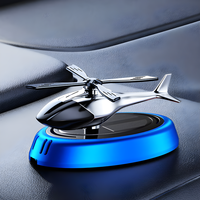 Désodorisant moderne pour voiture à énergie solaire Décoration intérieure Diffuseur de parfum rotatif Style hélicoptère Automobile