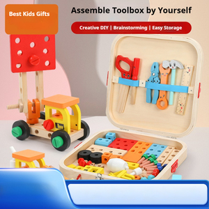 <span class=keywords><strong>Boîte</strong></span> <span class=keywords><strong>à</strong></span> <span class=keywords><strong>outils</strong></span> de jeu d'imitation pour enfants, kit de bricolage pour garçons et filles, jeu de construction avec vis et écrous, simulation d'assemblage, <span class=keywords><strong>boîte</strong></span> <span class=keywords><strong>à</strong></span> <span class=keywords><strong>outils</strong></span> en bois, jouet pour enfants - Product Image 6