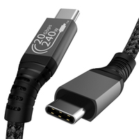Bonne qualité USB 3.2 fonction 48V 5A 20GBPS type c à type c câble de données de charge rapide câble en nylon type c pour iPhone 15 Pro Max