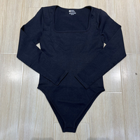 Mono de punto acanalado de manga larga para primavera, ajustado, adelgazante, sin costuras, para exteriores, ¡Gran oferta!