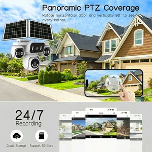 PIX-LINK Telecamera di Sicurezza Esterna 8MP 4G AOV a Energia Solare con 4 Lenti, Full HD, Visione Notturna, Rilevamento Movimento, Wireless, per Casa Intelligente - Product Image 3