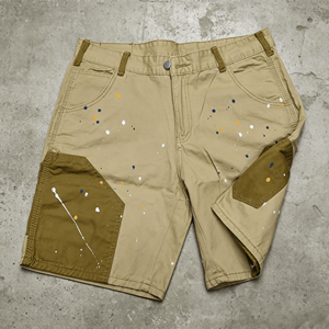 Shorts cargo en toile pour homme, taille mi-haute, motif imprimé, style workwear, boutonnés, pour l'été - Product Image 4