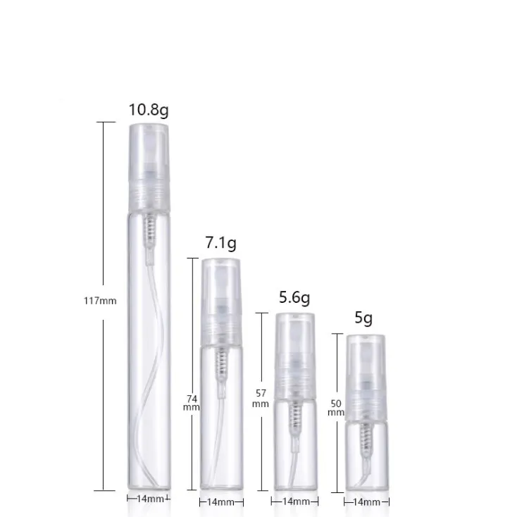 2ml 3ml 5ml 10mlミニスプレーボトル詰め替え可能なガラススプレーボトルアトマイザー香水アトマイザークリーニング用