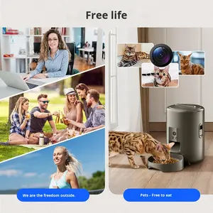 Nuovo alimentatore intelligente per animali domestici con alimentazione regolare e quantitativa, ciotola telecomandata Wifi per telefono cellulare - Product Image 1