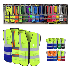 Gilet di Sicurezza da Cantiere Nero Alta Visibilità Multitasche Leggero Softshell da <span class=keywords><strong>Lavoro</strong></span> con Logo Personalizzabile - Product Image 3