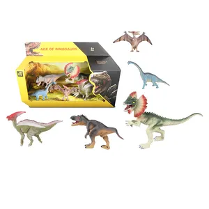 Simulazione in piedi modello elastico realistico giocattolo dinosauro in PVC morbido di grandi dimensioni