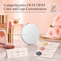 Round Compact 2X Magnifying ODM Service Private Label Pocket Ultra Thin Design Travel Folding Portable Makeup Mirror
