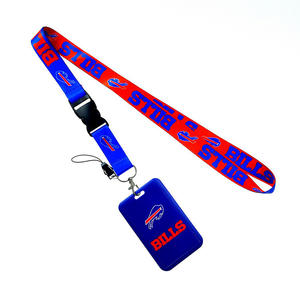 2025 Hot Sale America Football Team <span class=keywords><strong>Lanyard</strong></span> Kunden spezifischer Druck Baltimore Ravens Nfl <span class=keywords><strong>Lanyard</strong></span> mit ID-Karten halter - Product Image 2