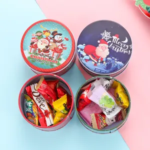 Noel Mini teneke kutu mühürlü kavanoz takı bisküvi kurabiye sikke şeker saklama kabı kutusu Metal teneke kutu