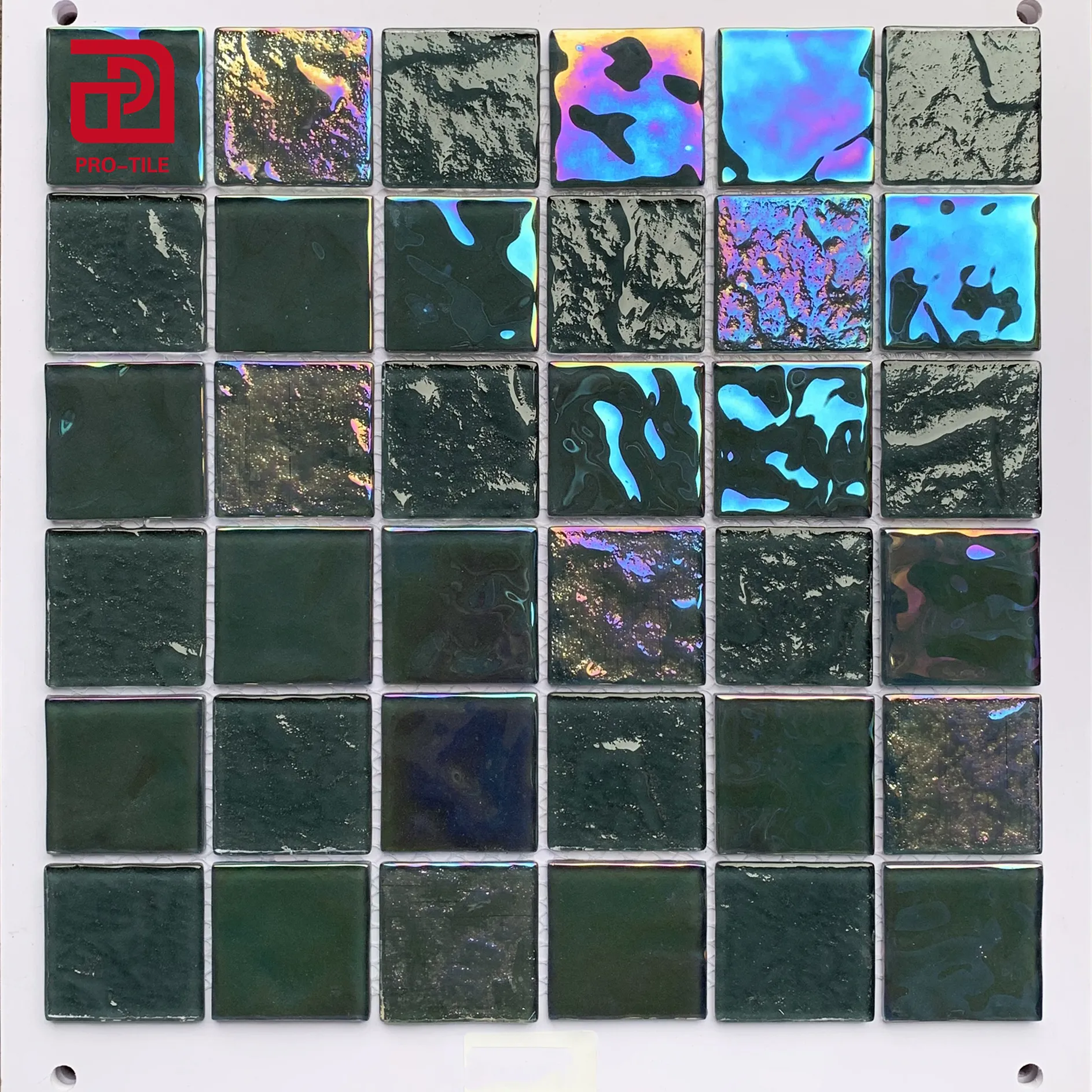dark green crystal glass mosaic tile for bathroom