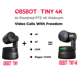 Bopoobsbot — appels vidéo HDR 4K, Webcam PTZ, avec ia, libre pour enseignement à distance, contrôle de geste, avec télécommande et trépied - Product Image 2