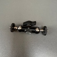 Support de fixation pour caméra d'action et téléphone en métal avec vis 1/4'', double rotule et pince pour GoPro, microphone et plus