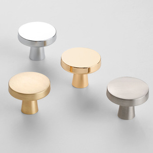Modern Round Cabinet <b>Knobs</b> Zinc Alloy Plated Durable Furniture Hardware Drawer Door Handles - Product Image 1