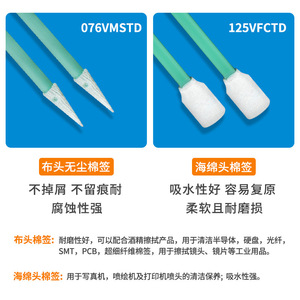 Cleanroom Cotton Swabs 3.2x76mm Single Layer Microfiber Pointed Tip Industrial Lab Use 100 Pcs Per Pack - Product Image 4