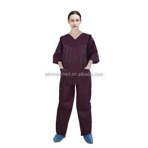 Krankens ch wester Peeling Anzug Dental Lab Jacke mit Strick kragen und Strick bündchen Klinik Uniform chirurgische Krankenhaus kleidung Ärzte Labor kittel