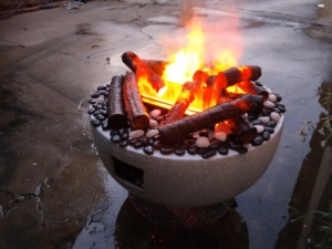 Personalizada al aire libre forma redonda 650mm x 390mm 3D de vapor de agua de <span class=keywords><strong>chimenea</strong></span> eléctrica - Product Image 4