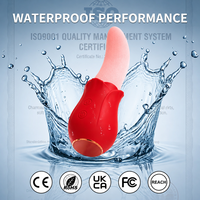 Vibrateur Lèche-Langue en Silicone Rechargeable 10 Fréquences Stimulateur Clitoridien Point G Jouet Adulte Masseur pour Femme CE RoHS